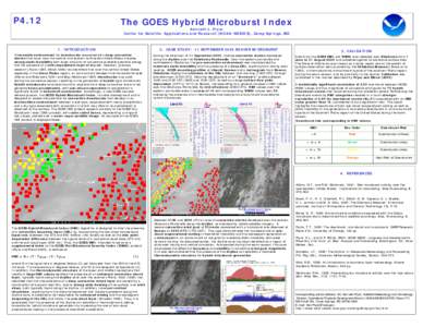 P4.12  The GOES Hybrid Microburst Index Kenneth L. Pryor Center for Satellite Applications and Research (NOAA/NESDIS), Camp Springs, MD
