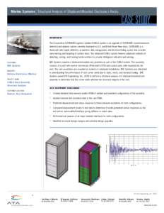 |  Marine Systems Structural Analysis of Shipboard-Mounted Electronics Racks Case Study Overview