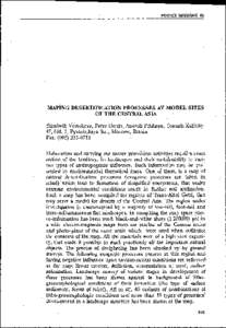 POSTER SESSIONS 66  MAPING DESERTlFICATlON PROGESSES AT MODEL SITES OF THE CENTRAL ASIA Elizabeth VostOkOV3, Peter Gunin, Anatoli Prishcpa, Tomash Kalltsky 47, bId. 3, Pyatrlltskaya Str., Moscow, Russia