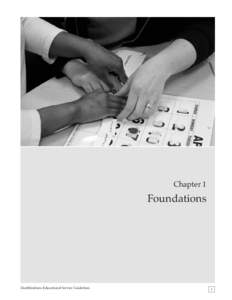 Chapter 1 Foundations  Deafblindness Educational Service Guidelines