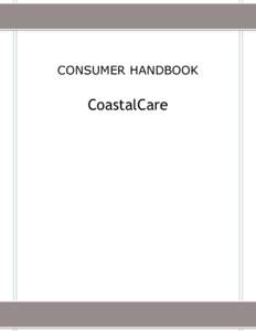 CONSUMER HANDBOOK  CoastalCare 2