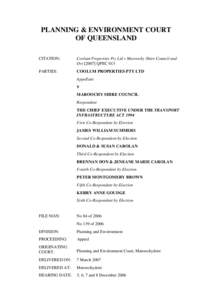 Coolum Properties Pty Ltd v Maroochy Shire Council and OrsQPEC 013