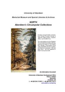 University of Aberdeen Marischal Museum and Special Libraries & Archives NORTH Aberdeen’s Circumpolar Collections