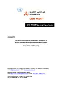        UNU‐MERIT Working Paper Series 