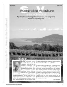 Newsletter	  May 2006 A publication of the Finger Lakes, Lake Erie, and Long Island Regional Grape Programs