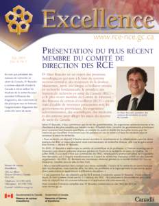 www.rce-nce.gc.ca  PRÉSENTATION DU PLUS RÉCENT Été 2009 Vol. 4, No 1