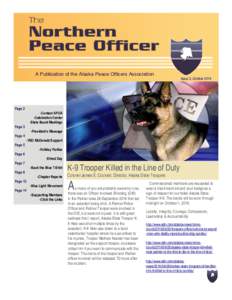A Publication of the Alaska Peace Officers Association  Issue 3, October 2016 Page 2 -Contact APOA