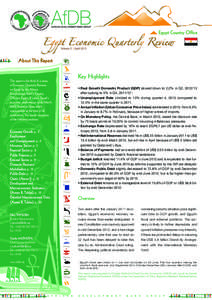 Egypt Economic Quarterly Review - Volume 3 - April 2013