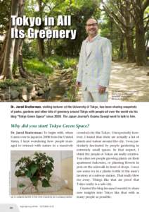 MASATOSHI SAKAMOTO  Tokyo in All Its Greenery  Dr. Jared Braiterman strolls