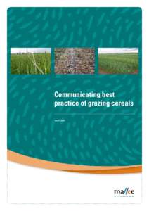 Microsoft Word - Communicating Best Practice of Grazing Cereals FINAL.doc