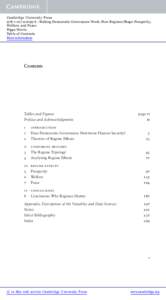 Cambridge University Press[removed]6 - Making Democratic Governance Work: How Regimes Shape Prosperity, Welfare, and Peace Pippa Norris Table of Contents More information