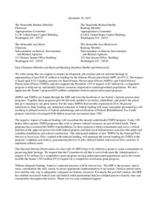 Cultural heritage / Historic Preservation Fund / Preservation Action / National Historic Preservation Act / Lisa Murkowski / State Historic Preservation Office / National Trust for Historic Preservation / Preservation / Richard Shelby / Historic preservation / Architecture / Humanities