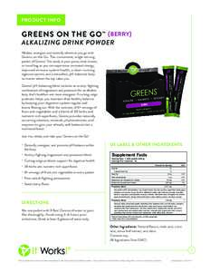 PRODUCT INFO  GREENS ON THE GO ™ {BERRY}