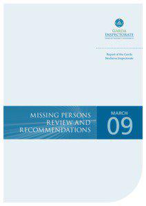 Report of the Garda Síochána Inspectorate  Missing Persons Review and Recommendations