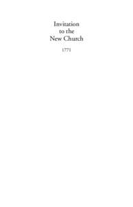 Invitation to the New  Church