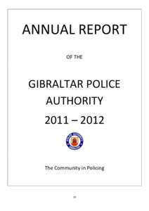 Law / Criminology / Royal Gibraltar Police / Police / Crime prevention / Law enforcement / National security / Public safety