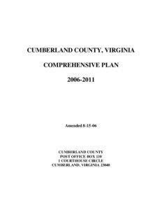CUMBERLAND COUNTY, VIRGINIA COMPREHENSIVE PLAN[removed]