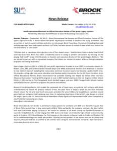 News Release FOR IMMEDIATE RELEASE Media Contact: Shira Miller[removed]removed]