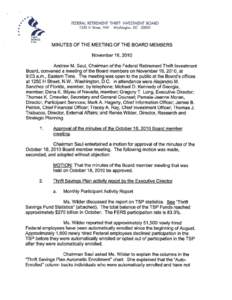 Minutes of the Meeting of the Board Members - November 16, 2010