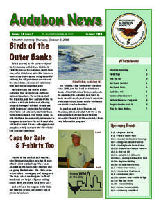 Audubon News Volume 14, Issue 2 P.O. Box[removed]Charlotte, NC[removed]October 2008