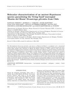 Biological Journal of the Linnean Society, 2009, 98, 568–576. With 3 figures  Molecular characterization of an ancient Hepatozoon