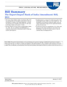 Microsoft Word - Exim Bank Bill Summary.doc