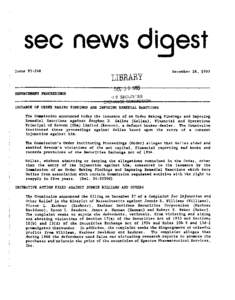 SEC News Digest, [removed]