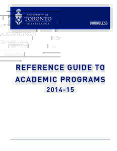 BOUNDLESS  REFERENCE GUIDE TO ACADEMIC PROGRAMS[removed]
