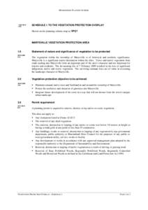 MURRINDINDI PLANNING SCHEME[removed]C25  SCHEDULE 1 TO THE VEGETATION PROTECTION OVERLAY