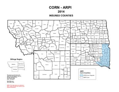 CORN - ARPI 2014 INSURED COUNTIES Glacier