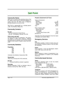 Economy of Canada / Frontier School Division / Manitoba Hydro / Lake Winnipegosis / Waterhen /  Manitoba / Manitoba / Provinces and territories of Canada / Winnipegosis /  Manitoba