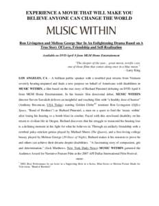 Electronics / Films / Music Within / Technology / Richard Pimentel / Dolby Laboratories / Ron Livingston / Dolby Digital / Widescreen / Audio codecs / Surround sound / Consumer electronics