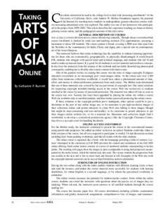 Taking Arts of Asia Online
