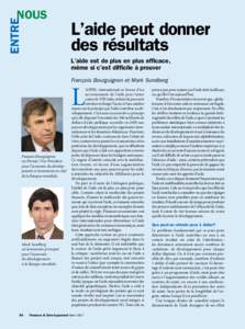 Entre Nous - François Bourguignon et Mark Sundberg - Finances et Développement Mars 2007