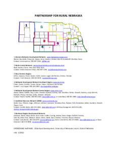 PARTNERSHIP FOR RURAL NEBRASKA  1) Western Nebraska Development Network: www.highplainscompass.com Banner, Box Butte, Cheyenne, Dawes, Deuel, Garden, Kimball, Morrill, Scottsbluff, Sheridan, Sioux Contact: Joni Jesperson