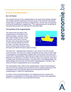 Structure of the Magnetosphere By J. De Keyser The complex structure of the magnetosphere is the result of the interplay between the charged particles originating in the upper layers of the terrestrial atmosphere, whose 