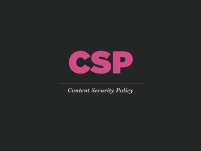 CSP Content Security Policy DISCLAIMER  () { :; };