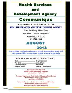 Health Services and Development Agency Communique