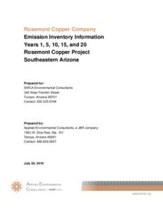 Microsoft Word - Rosemont - July 10 - Emission Inventory Information_Final.doc