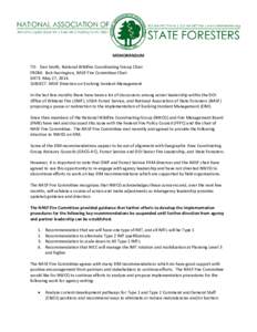 National Association of State Foresters Evolving Incident Management Letter