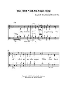 The First Noel An Angel Sung English Traditional from Fyfe G =85 a f 43 n