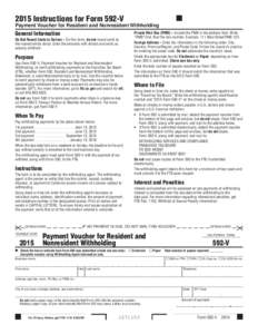 2015 Form 592-V -- Payment Voucher for Resident and Nonresident Withholding