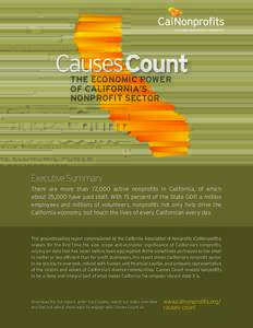 CausesCount The Economic Power of California’s Nonprofit Sector  Executive Summary