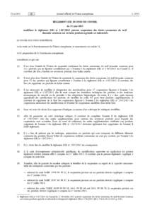 RÈGLEMENT  (UEDU  CONSEIL  -  du  23  juinmodifiant  le  règlement  (UE)  noportant  suspension  des  droits  autonomes  du  tarif  douanier  commun  sur  certains  produits  agr