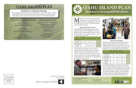 O‘AHU ISLAND PLAN  O‘AHU ISLAND PLAN Beneficiary Participation Newsletter
