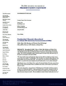 Microsoft Word - JFK50TH Press Conference Press Release_UPDATED_06[removed]docx