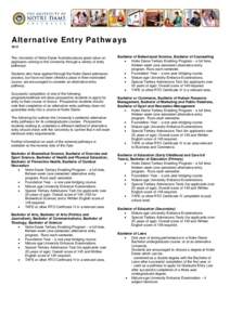 University of Notre Dame / Entrance examination / Legal education / Undergraduate education / Technical and further education / Physical therapy education / University and college admission / Education in Western Australia / Education / Education in Australia / Special Tertiary Admissions Test