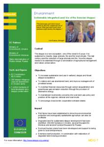 EuropeAid  Environment Sustainable Integrated Land Use of the Eurasian Steppes  