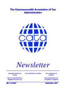 The Commonwealth Association of Tax Administrators Newsletter  _____________________________________________________________________