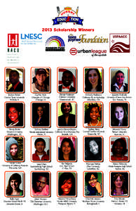 2013 Scholarship Winners  Joshua Amber Central State University Hillside, IL